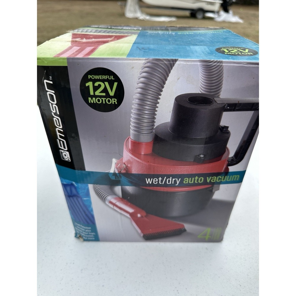 Emerson 12V Wet Dry Auto Vacuum Open Box Never Used Car RV Truck Portable